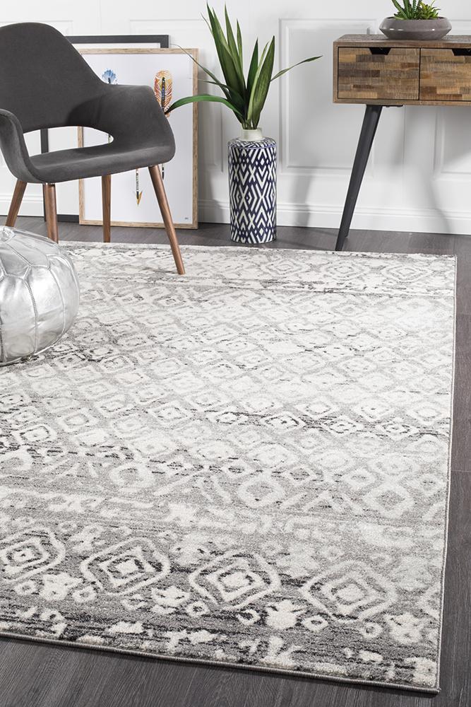 Odelle Zakira Dark Grey Tribal Rug