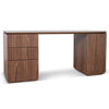 Albina 1.77m Left Drawer Office Desk - Walnut