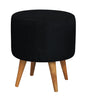 Manhattan Round Upholstered Ottoman - Black