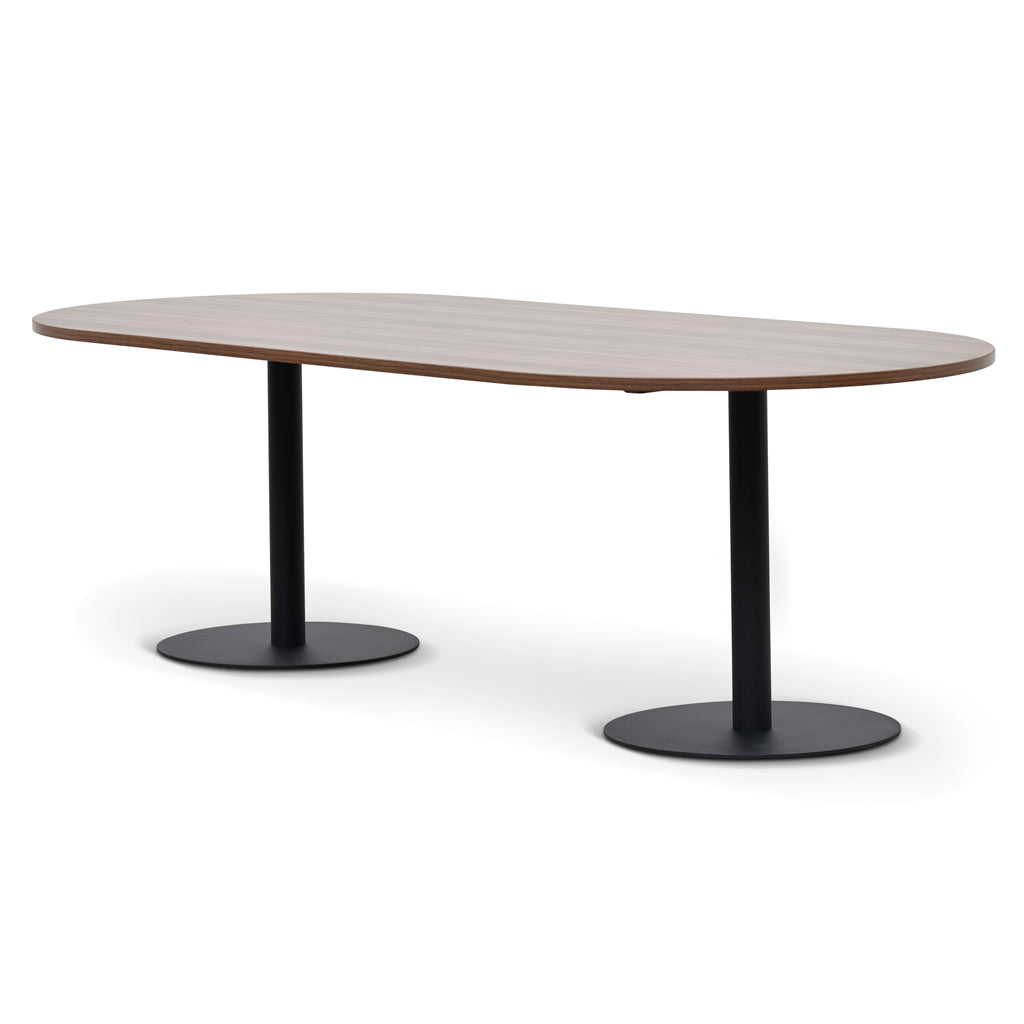 Ripponlea 2.4m Oval Meeting Table - Walnut