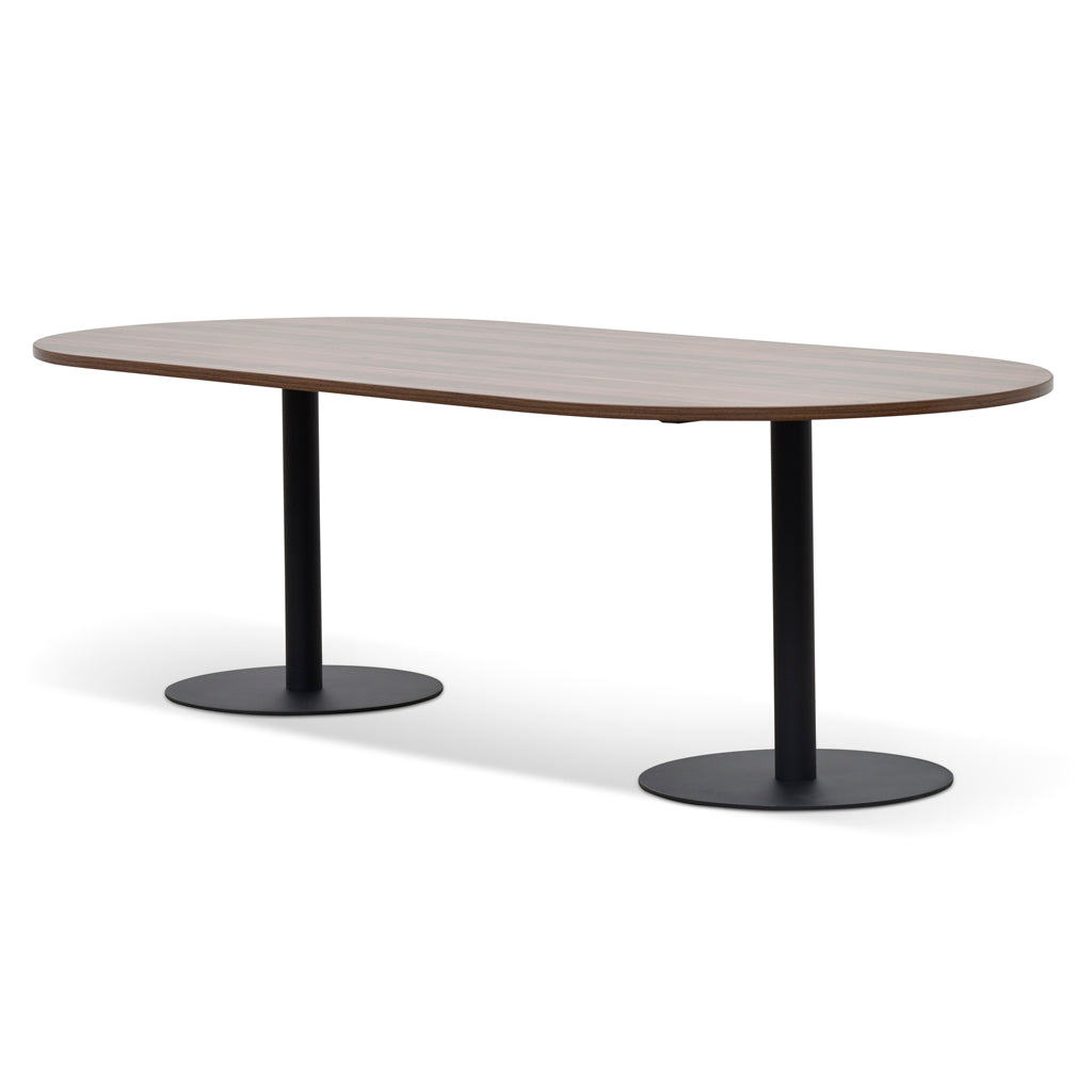Ripponlea 2.4m Oval Meeting Table - Walnut