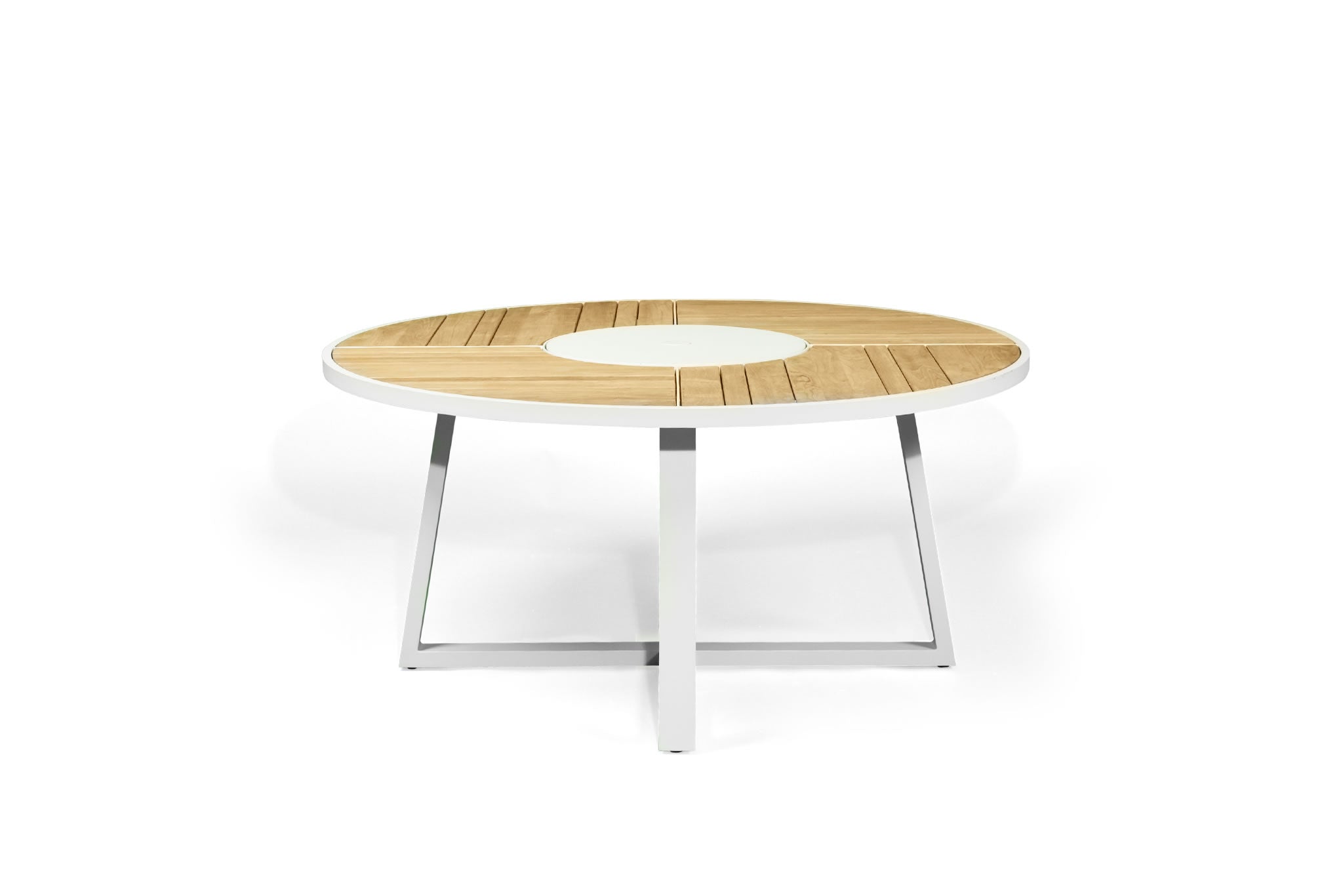 Watego Outdoor Round Dining Table 190cm - White