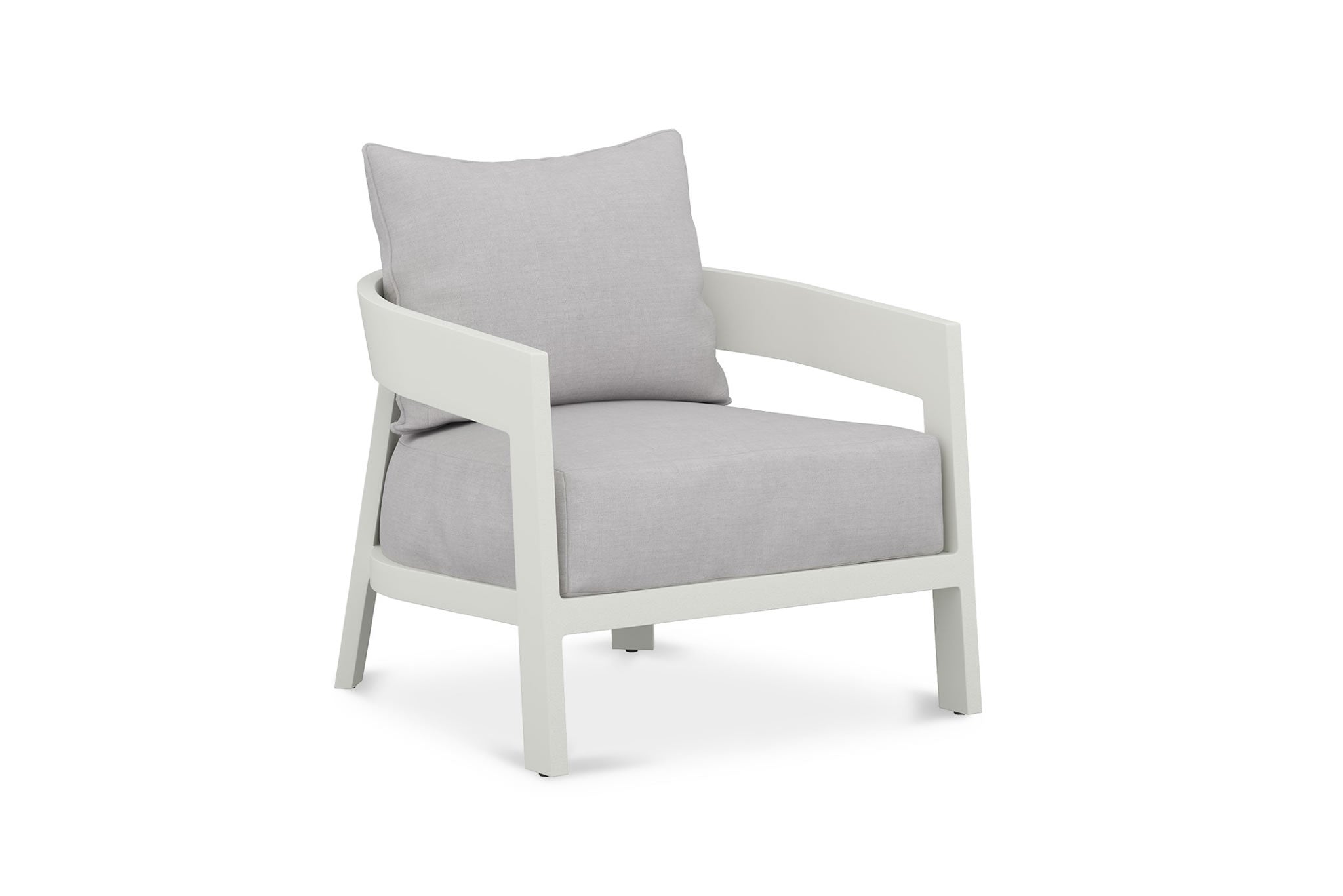 Kingscliff Outdoor Sofa 1 Seater - Powder Coated White Frame