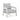 Kingscliff Outdoor Sofa 1 Seater - Powder Coated White Frame