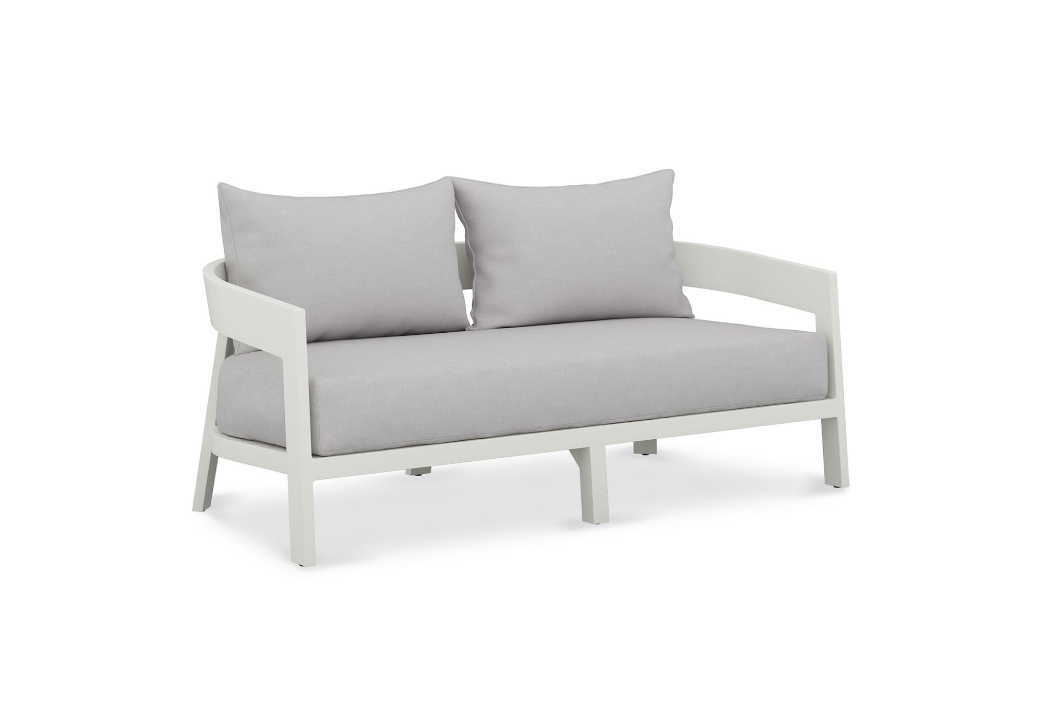 Kingscliff Outdoor Sofa 2 Seater - Powder Coated White Frame