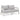 Kingscliff Outdoor Sofa 2 Seater - Powder Coated White Frame