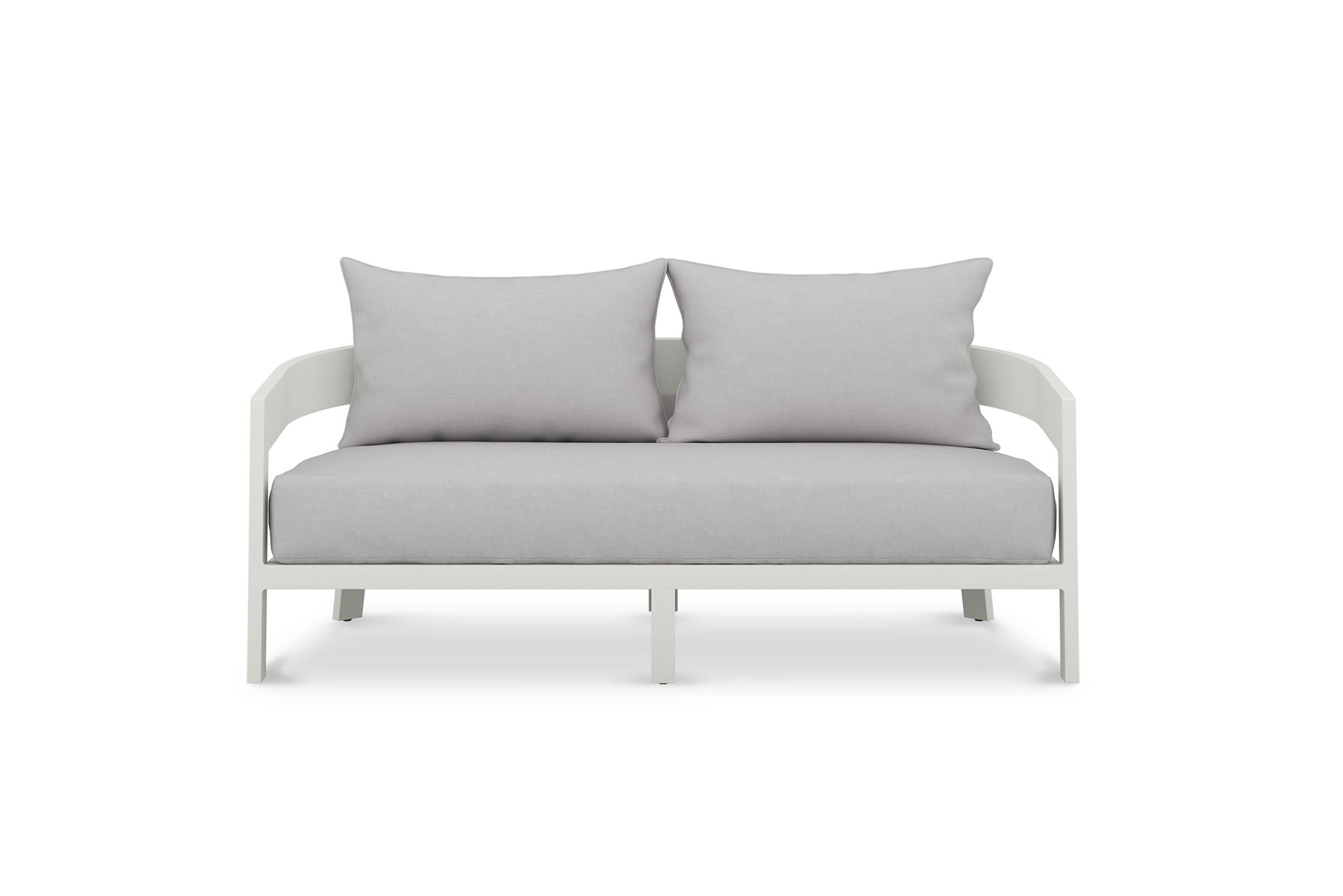 Kingscliff Outdoor Sofa 2 Seater - Powder Coated White Frame