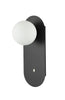 Wall Int S/M G9 Round Opal Diffuser W/ Oblong Black Base W/Switch