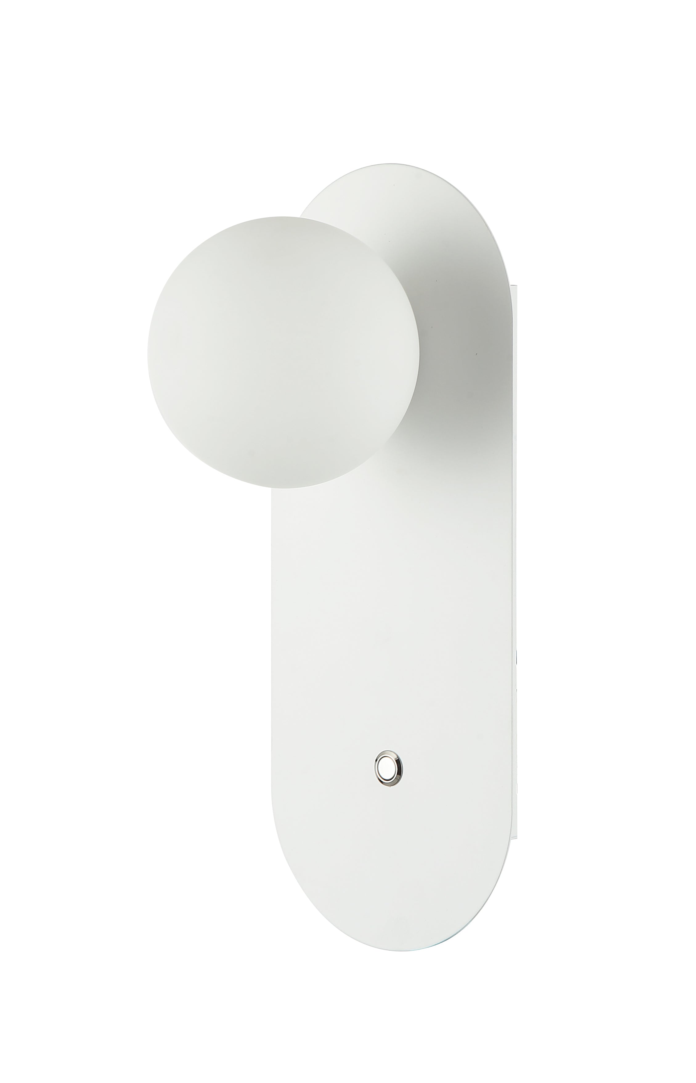Wall Int S/M G9 Round Opal Diffuser W/ Oblong White Base W/Switch