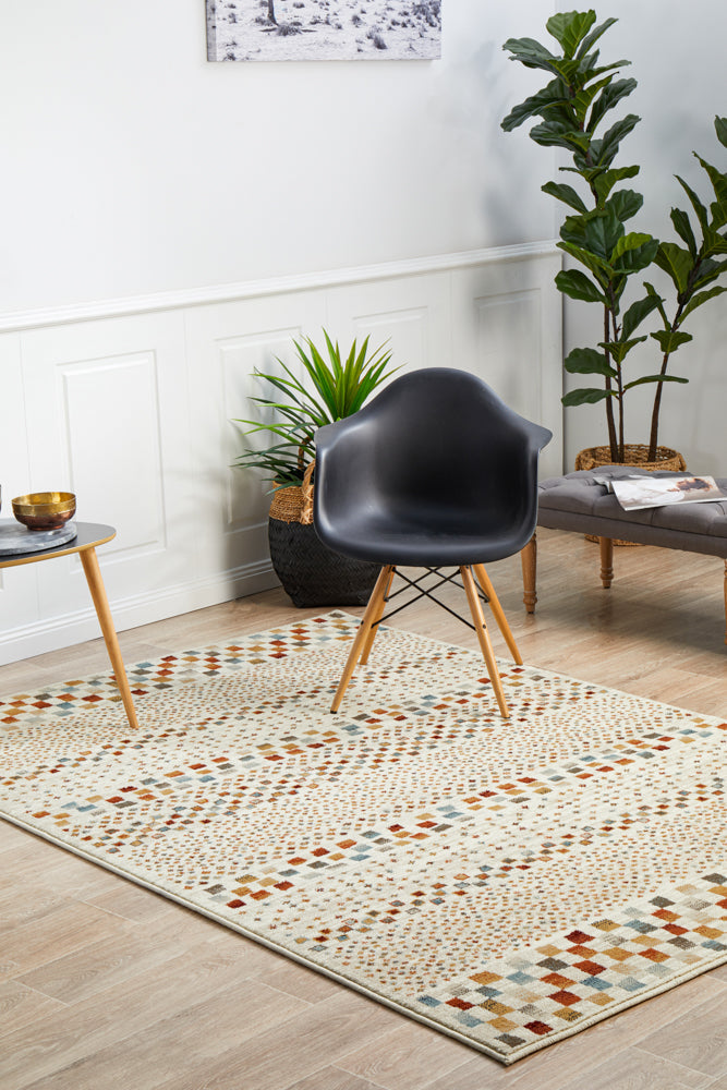 Oracle Squares Bone Rug