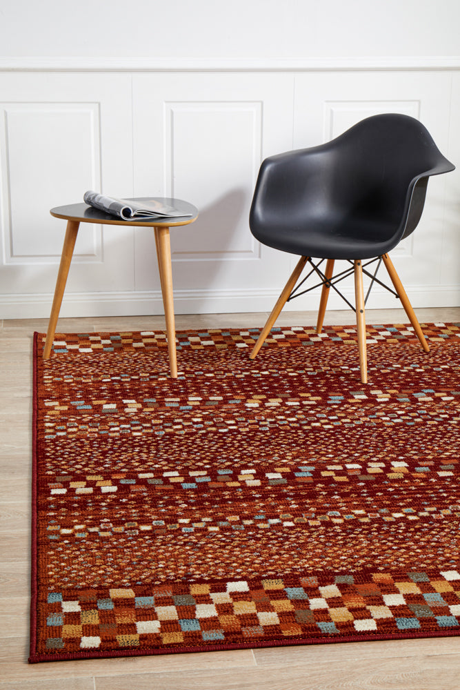 Oracle Squares Rust Rug
