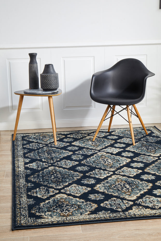 Oracle Timeline Navy Rug