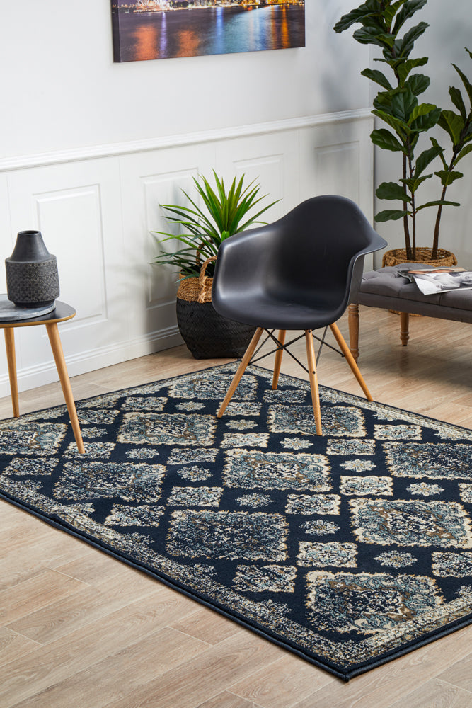 Oracle Timeline Navy Rug