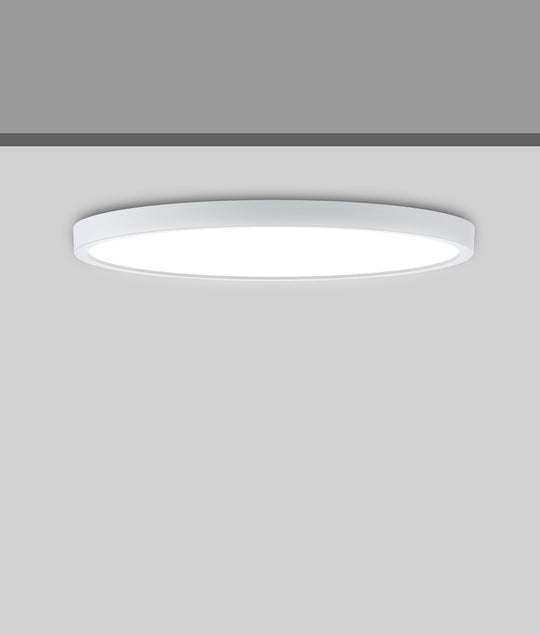 Oyster Slim LED Dimmable Round White 36W Tri IP54 OD 400mm 2900 Lm