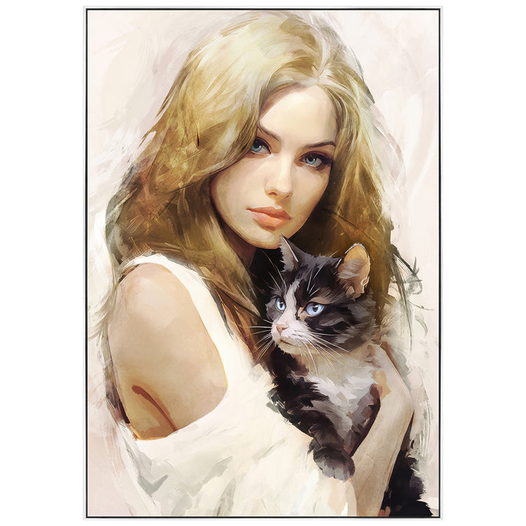 Purrtrait of Lady Paint 72x102cm