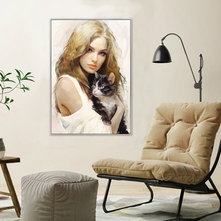Purrtrait of Lady Paint 72x102cm