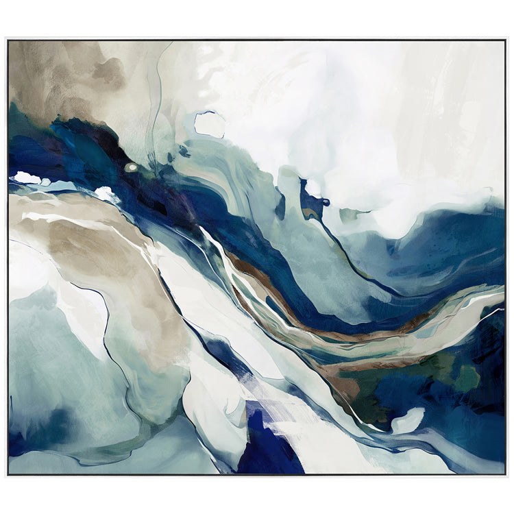 Marbelous Blues Painting 82x72cm