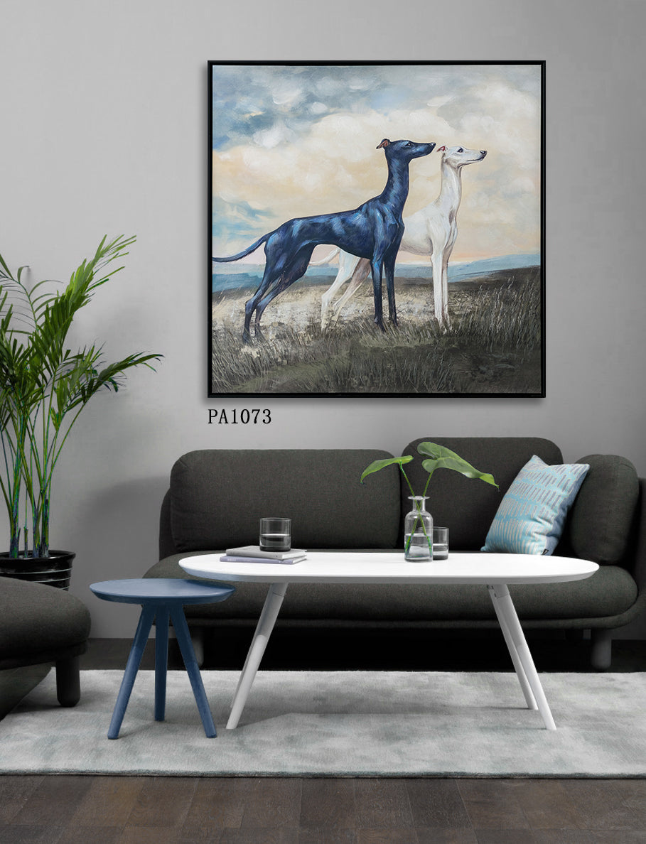 Fetch-ional Drama Painting 93x93cm