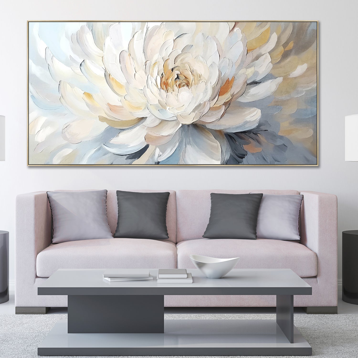 Glow Bloom Painting 123x63cm