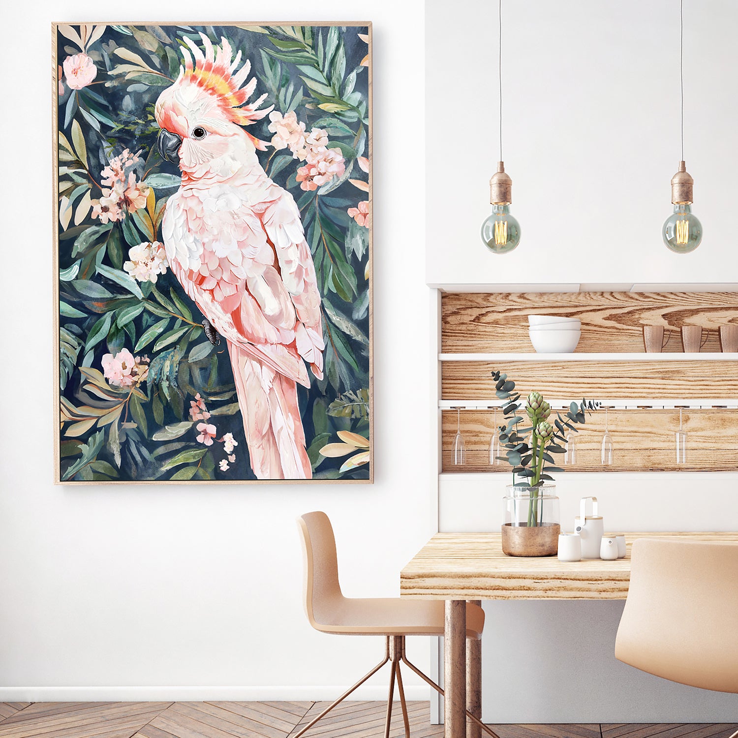 Parrot-dise Found Painting  63x93cm