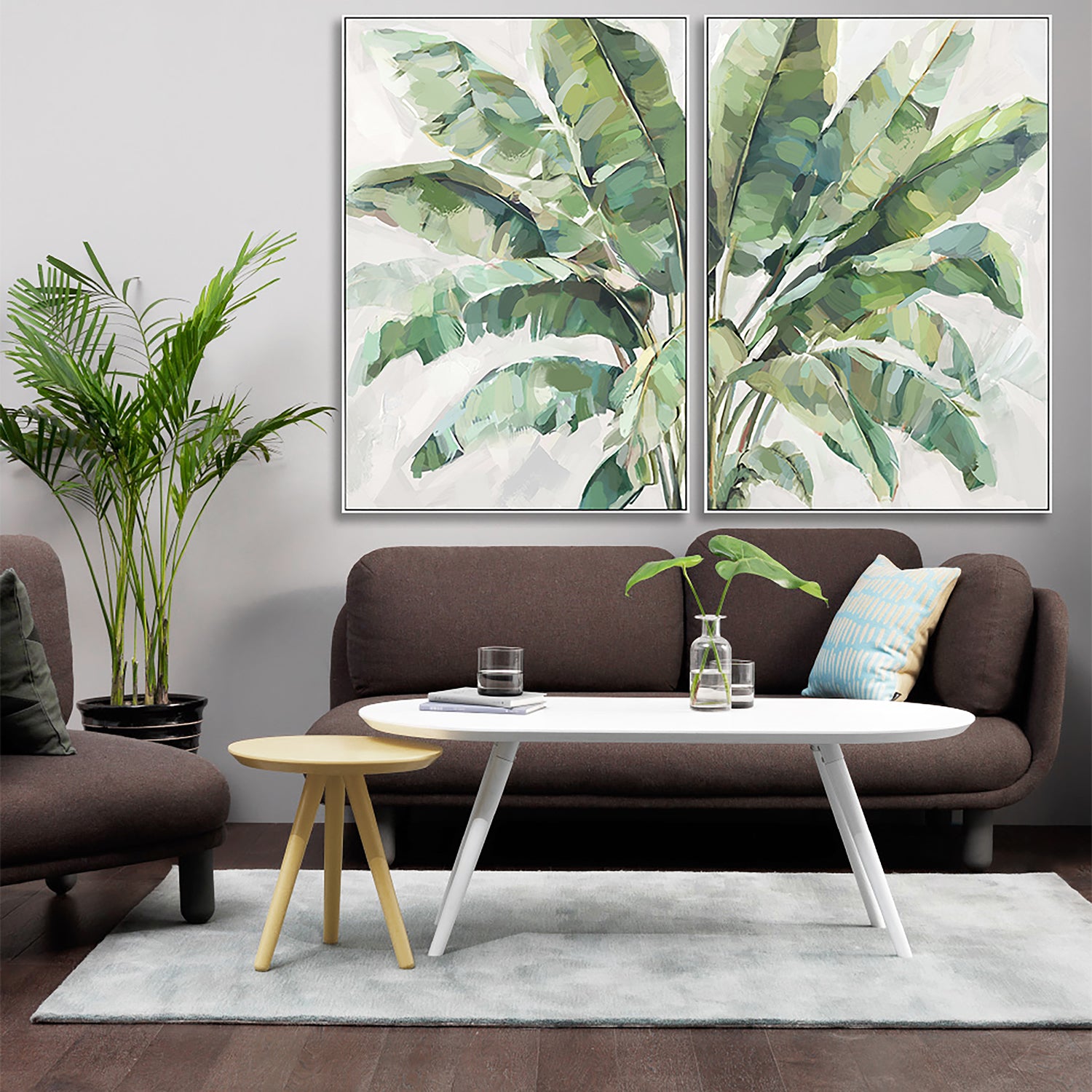 Big Leaf Energy Painting 103x73cm
