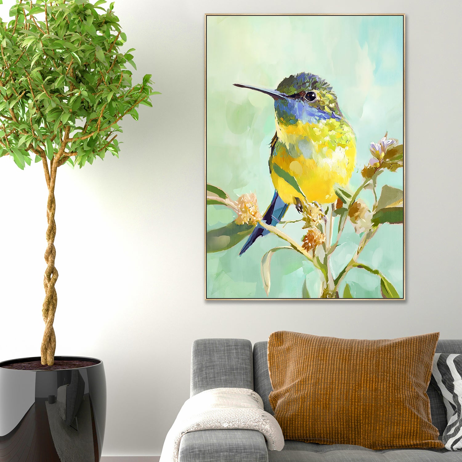 Peep & Perch Painting 73x103cm