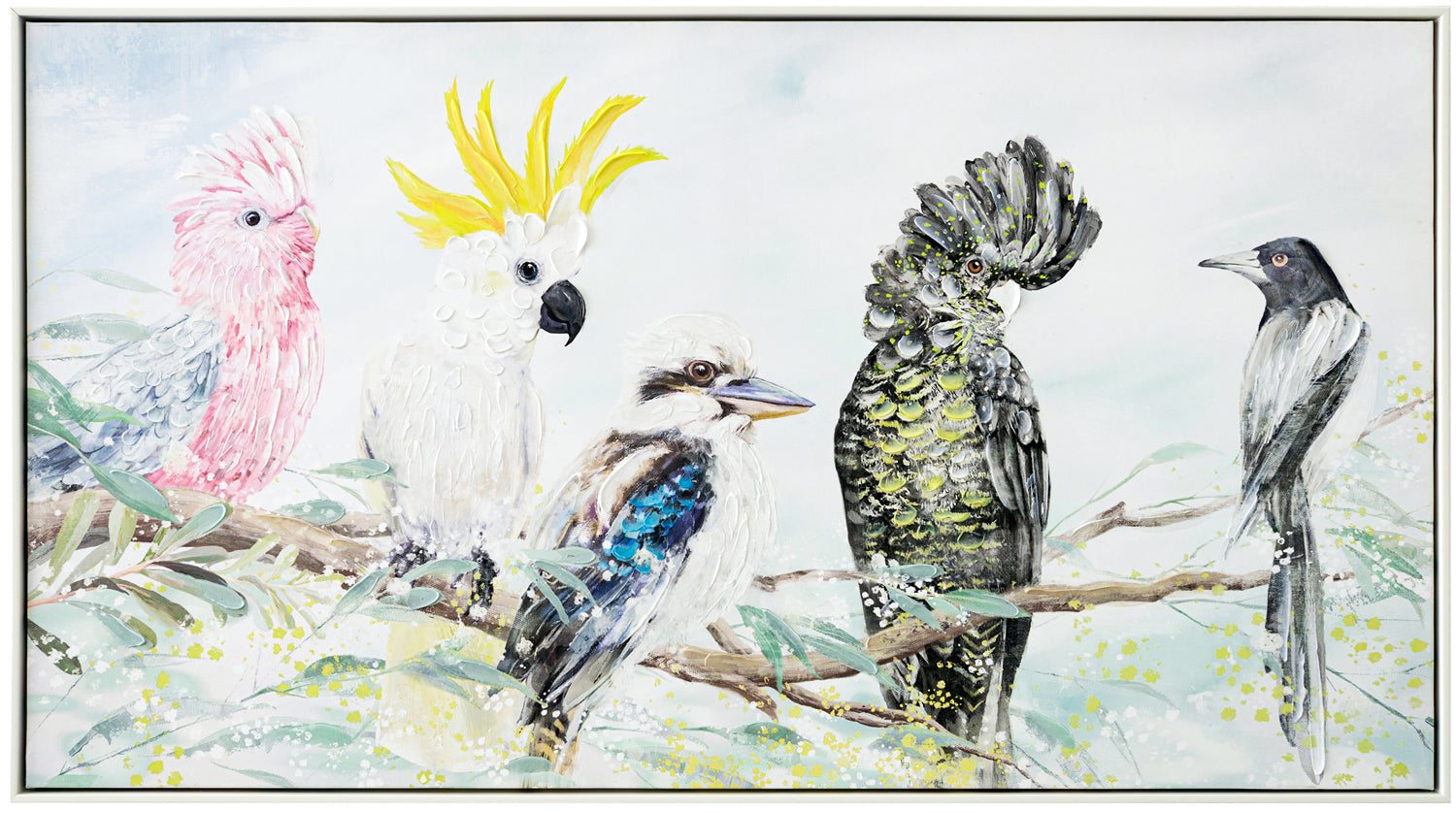 Look Birds Painting 113x63cm
