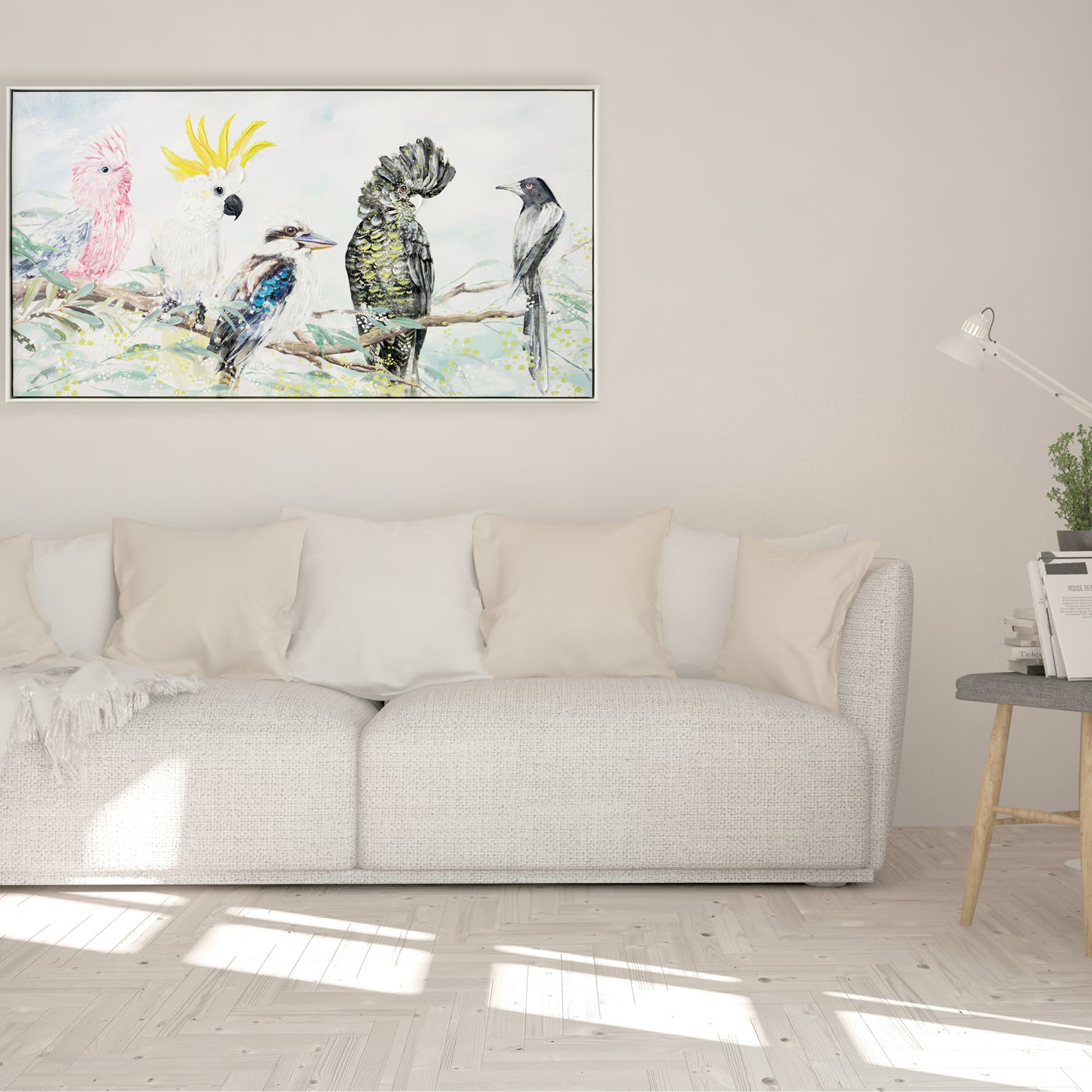Look Birds Painting 113x63cm