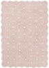 Meldon Rectangle Scalloped Kids Rug Blush Pink