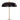 Table ES Aluminium Black Shade & Flat Black Base W/Brass ROD OD (Shade ) 380mm