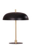 Table ES Aluminium Black Shade & Flat Black Base W/Brass ROD OD (Shade ) 380mm