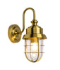 Wall S/M ES Cylinder Ss304 Electroplated Brass & Brush Glass IP44 W/Cage