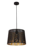 Pendant ES 60W Black W/Gold Interior Iron Slanted W/Tree Pattern OD 350 X H250 mm