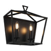 Perren 2 Light Wall Light - Black