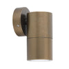 Pillar Fixed GU10 Solid Aged Brass IP65 Round B/Plate