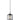 Pendant SES 10W Jar Smokey Black (Mirror Finish) Glass W/Black Highlight OD 165mm X H315mm