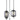Pendant SES X 3 10W Smokey Black (Mirror Finish) Glass W/Black Highlight OD 420mm Round Base