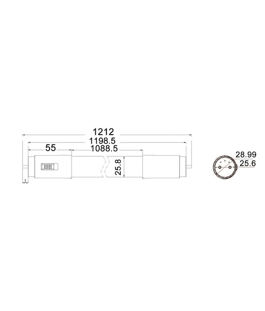 Globe LED T8 Tube Tri 18W 4Ft Plastic 2050 Lm