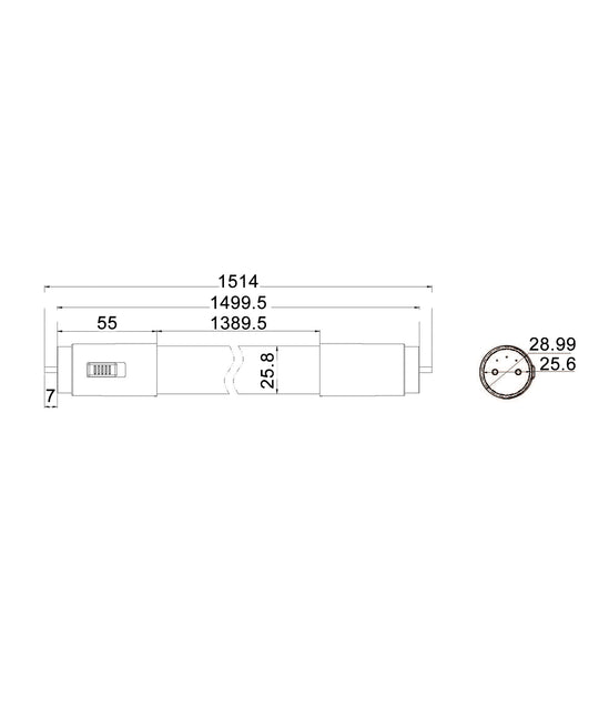 Globe LED T8 Tube Tri 24W 5Ft Plastic 2700 Lm