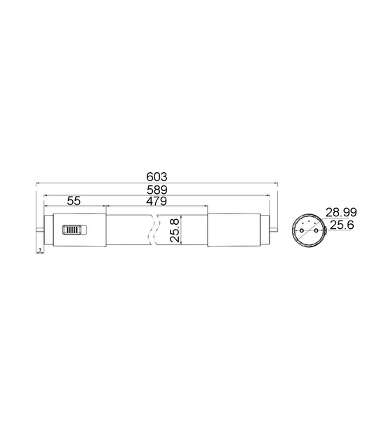 Globe LED T8 Tube Tri 9W 2Ft Plastic 1000 Lm
