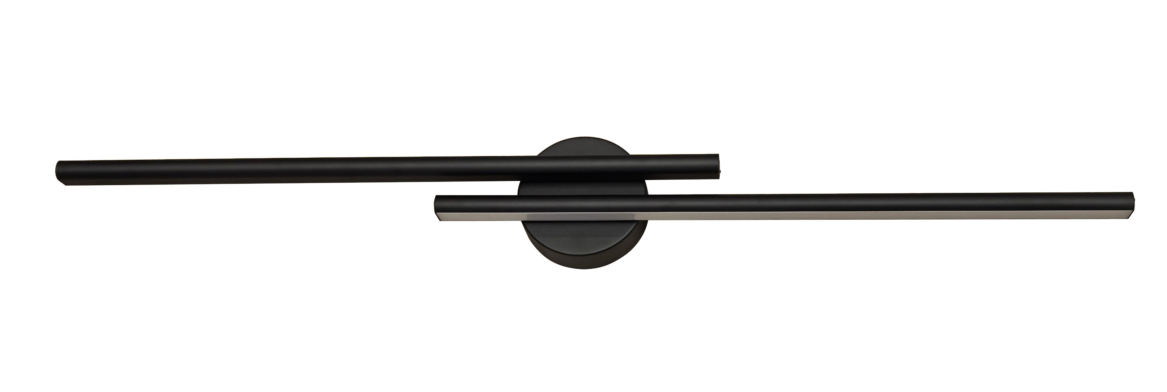 Wall Int S/M 21.6W Linear Round Base Black Tri CCT Dim IP20 Fr Diffuser L956 mm 1863Lm