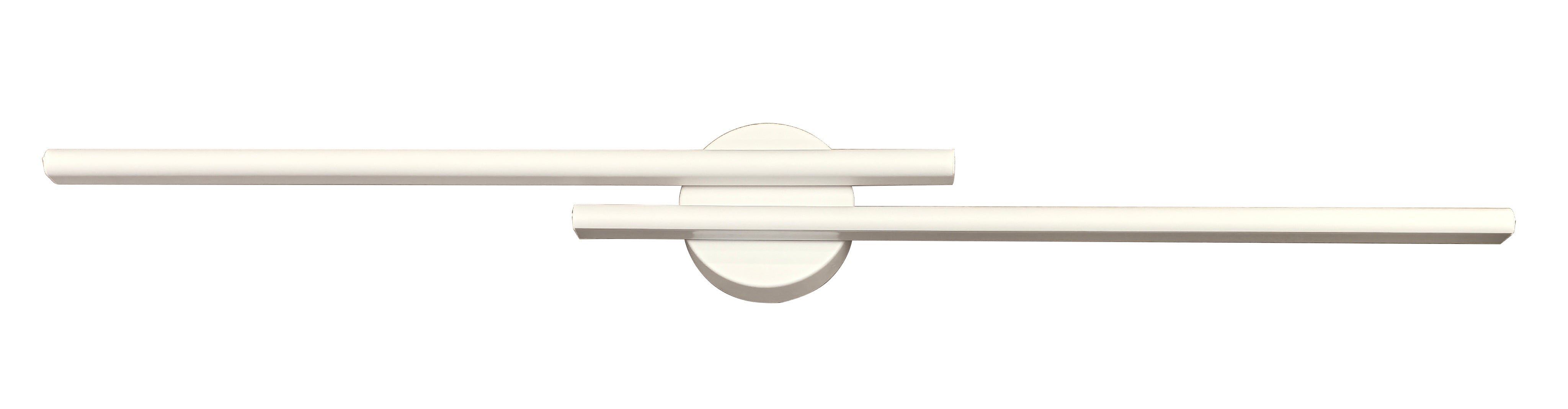 Wall Int S/M 21.6W Linear Round Base White Tri CCT Dim IP20 Fr Diffuser L956 mm 1863Lm