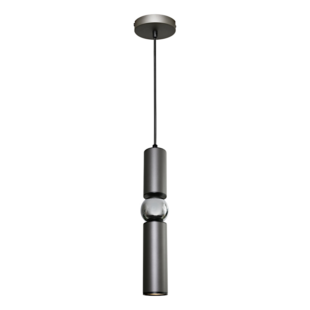 Ranell Pendant - Charcoal/Chrome