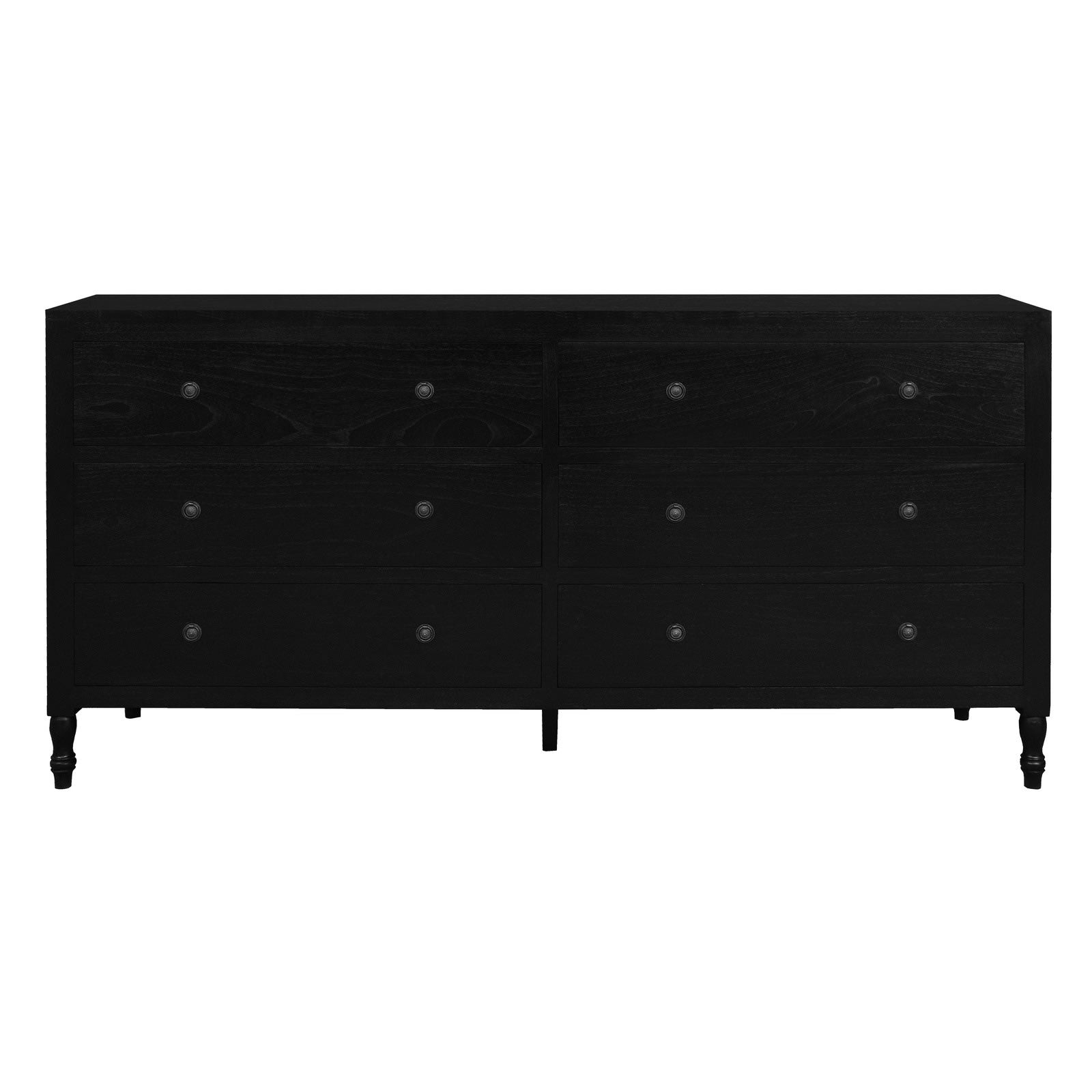 Beau 6 Drawer Dresser - Black
