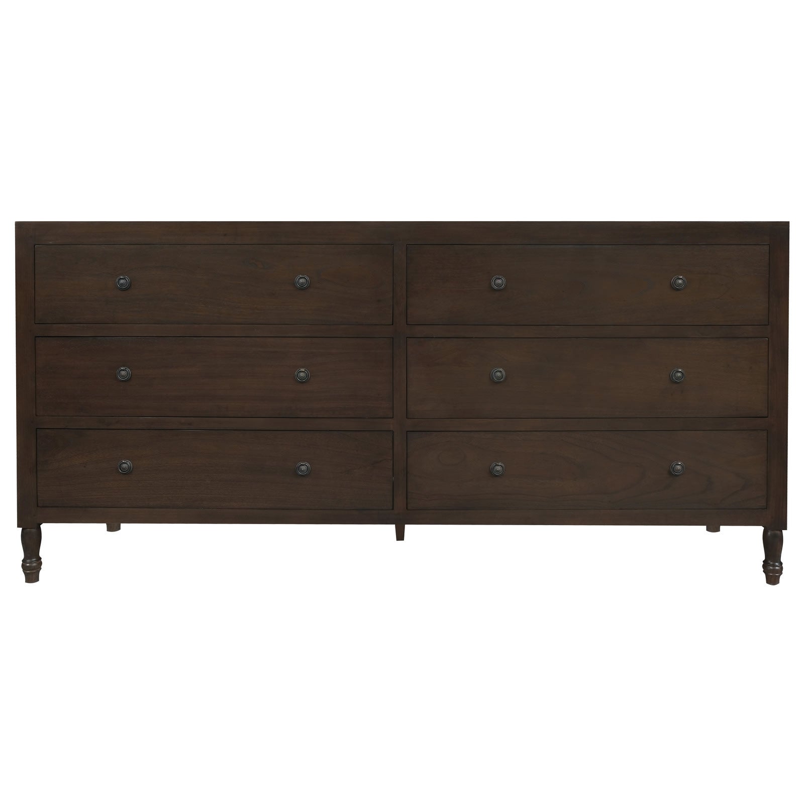 Beau 6 Drawer Dresser - Walnut