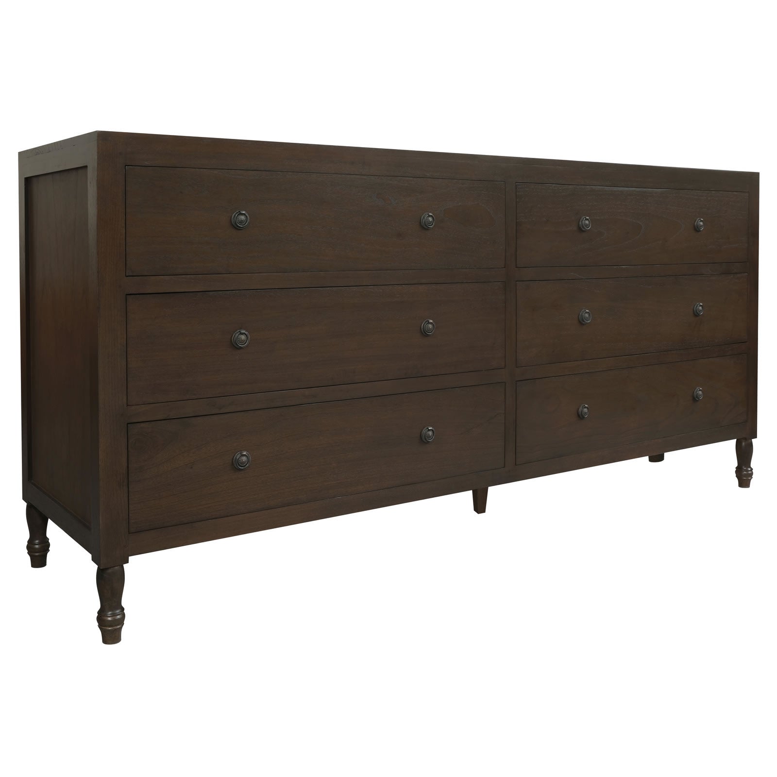 Beau 6 Drawer Dresser - Walnut