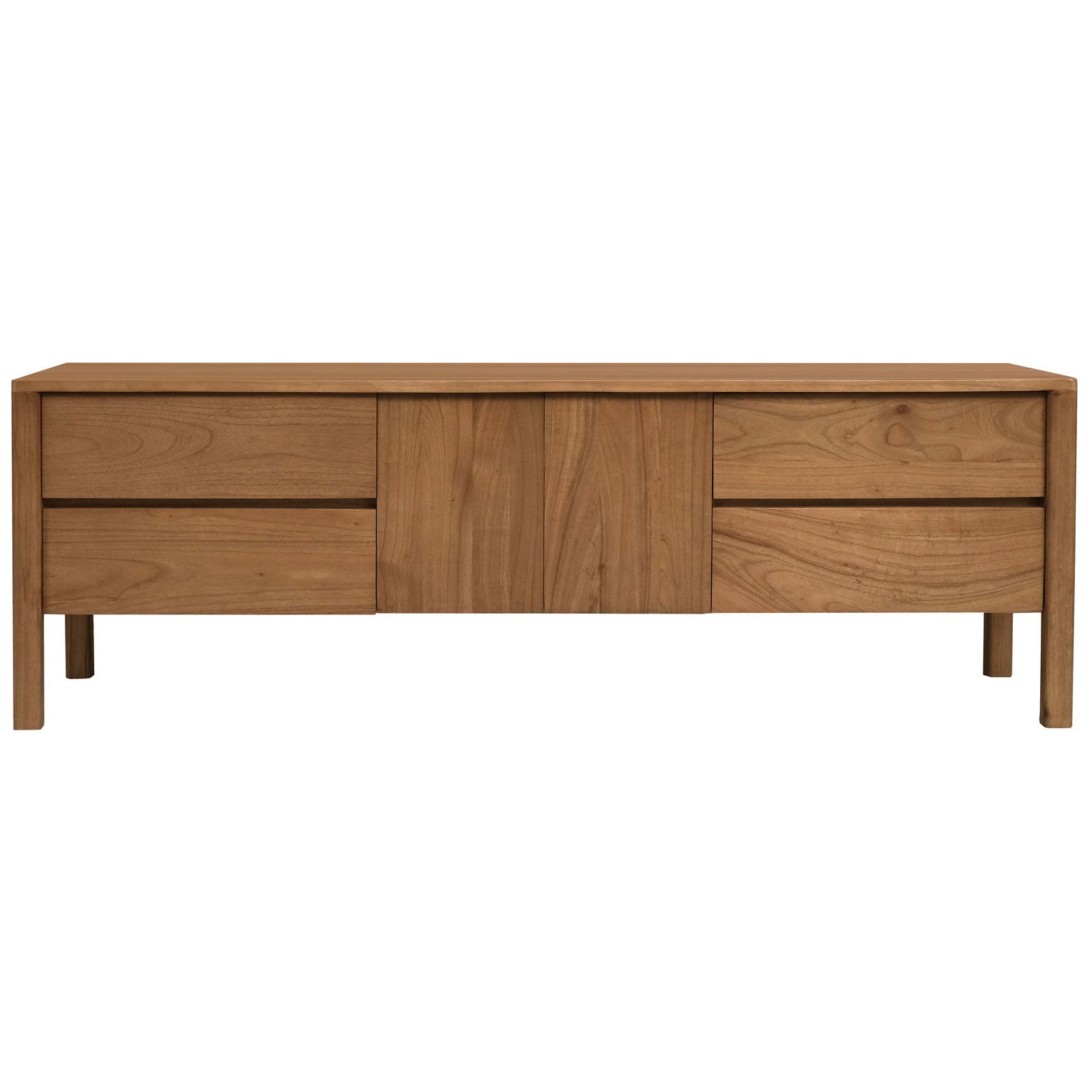 Adelle 2 Door 4 Drawer Entertainment Unit - Almond