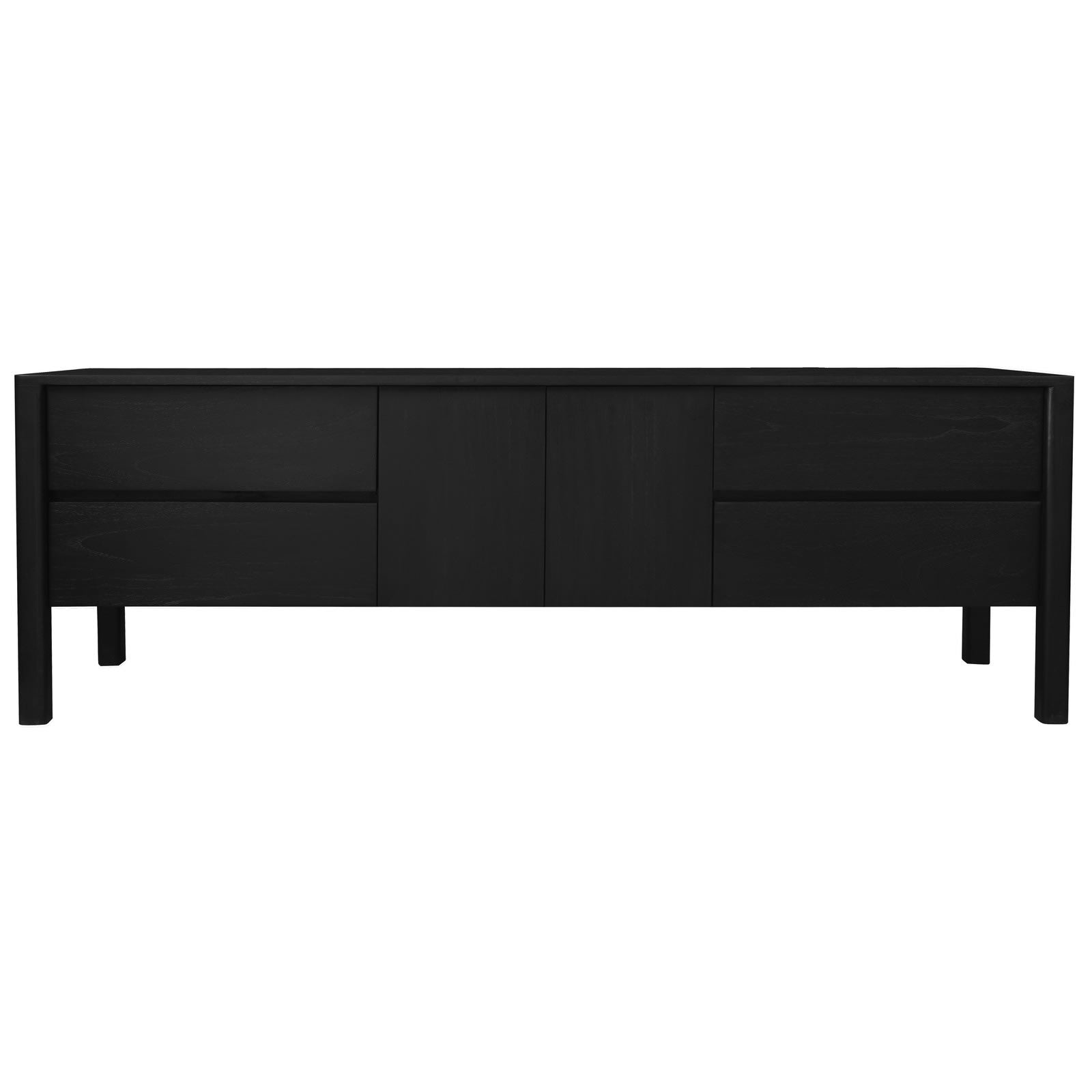 Adelle 2 Door 4 Drawer Entertainment Unit - Black