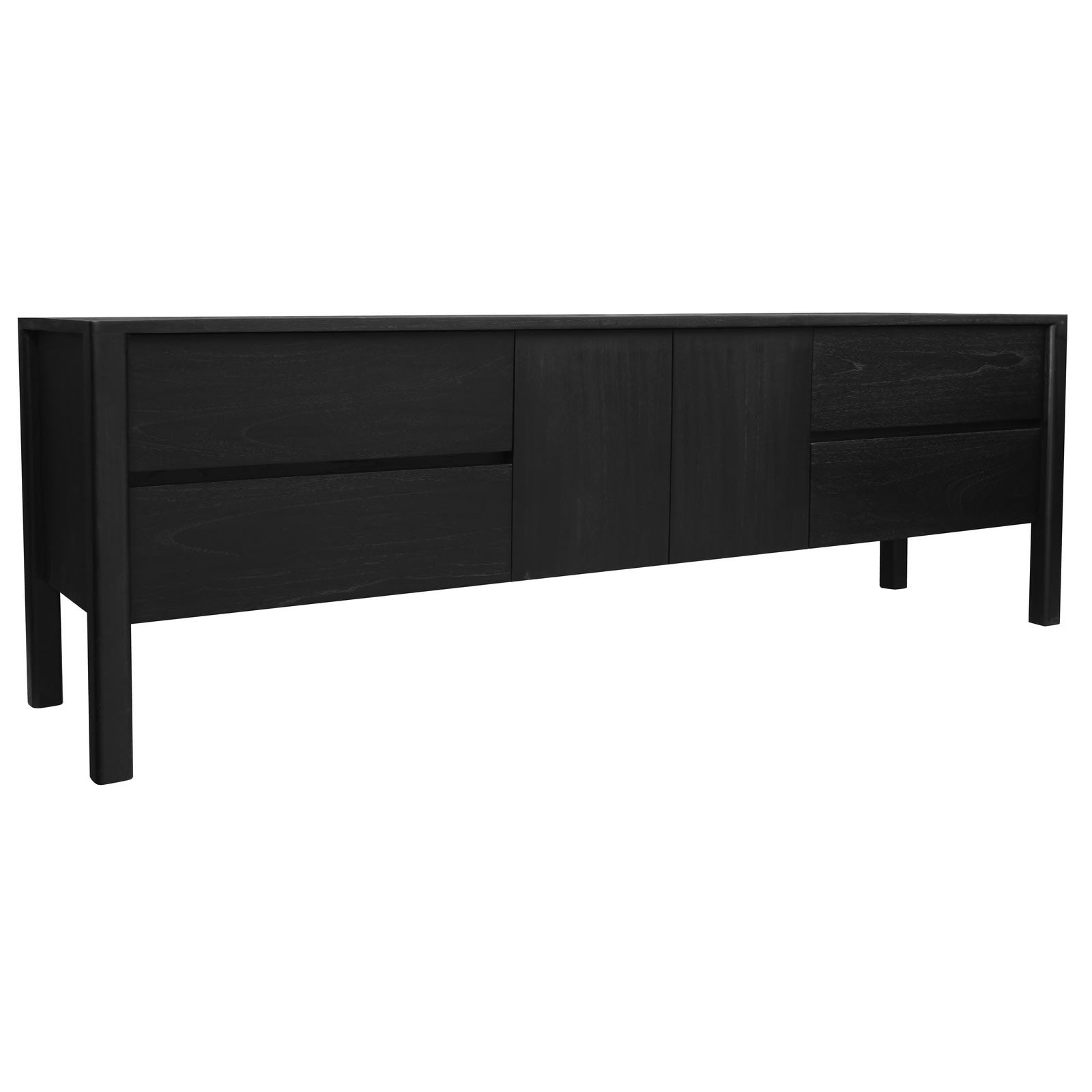 Adelle 2 Door 4 Drawer Entertainment Unit - Black