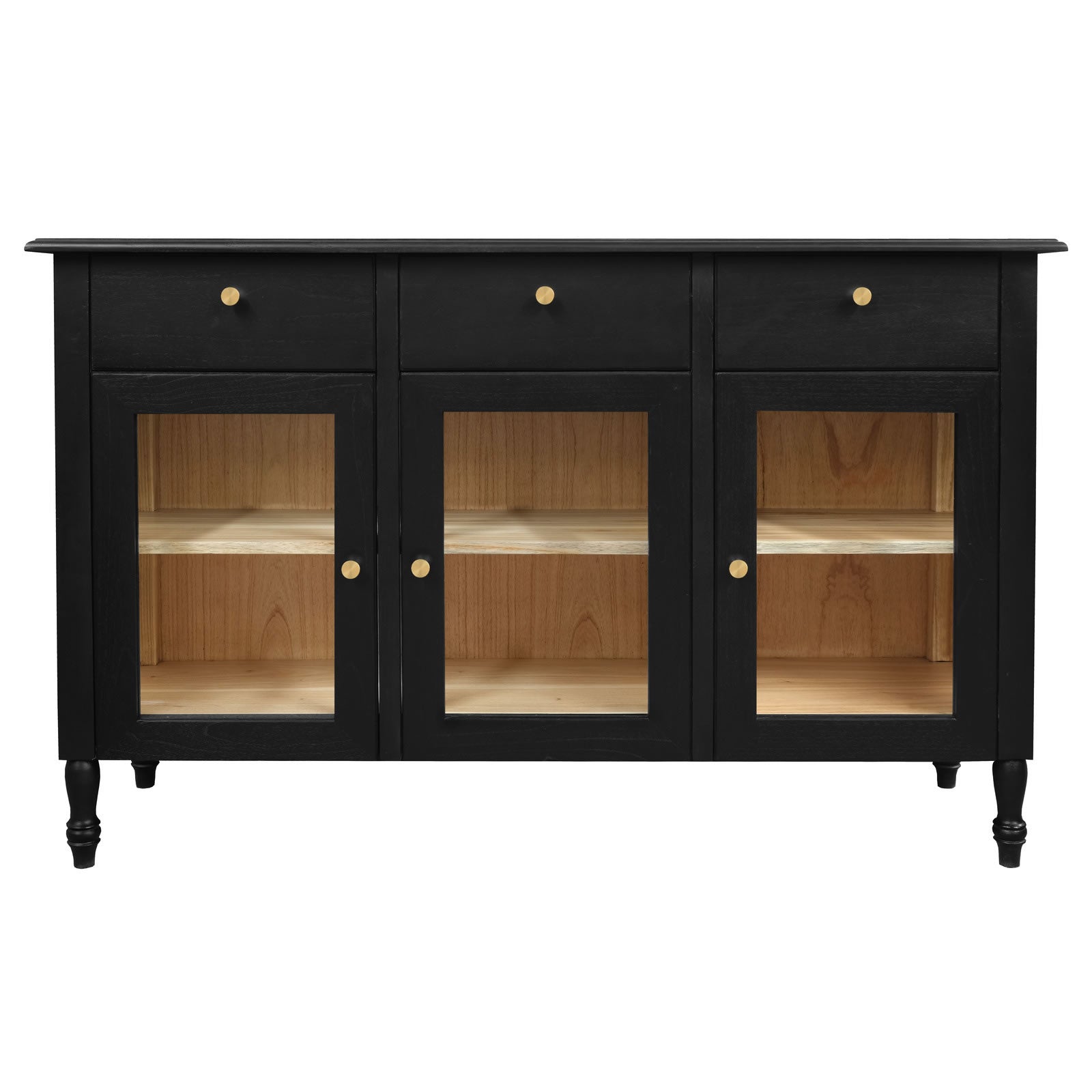 Winston 3 Door 3 Drawer Buffet - Black